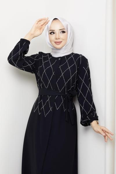 Manolya Ferace Elbise Siyah