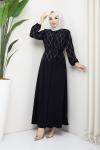 Manolya Ferace Elbise Siyah