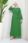 Manolya Ferace Elbise Yeşil