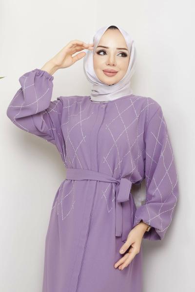 Manolya Ferace Elbise Lila