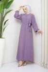 Manolya Ferace Elbise Lila