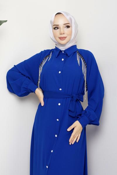 Sina Ferace Elbise Mavi