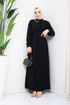 Hürrem Ferace Elbise Siyah