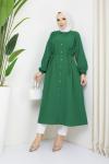 Uzun Tunik Elbise Yeşil