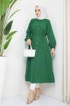 Uzun Tunik Elbise Yeşil