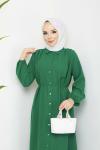 Uzun Tunik Elbise Yeşil