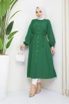 Uzun Tunik Elbise Yeşil