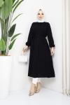 Uzun Tunik Elbise Siyah