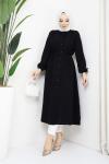 Uzun Tunik Elbise Siyah