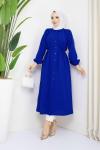 Uzun Tunik Elbise Mavi