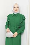 Büşra Ferace Elbise Yeşil