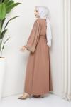 Ela Ferace Elbise Camel