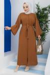 Lale Ferace Elbise Camel