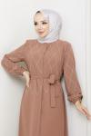 Manolya Ferace Elbise Camel