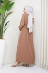 Manolya Ferace Elbise Camel