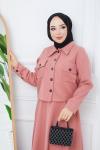 Nevra kaşe Takım Pembe