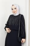 Taşlı Takım Siyah