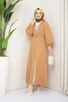 Tüy Detaylı Kap Camel