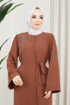 Yeni Ferace Elbise Camel