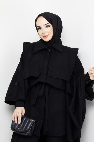 Kaşe Panço Siyah Siyah