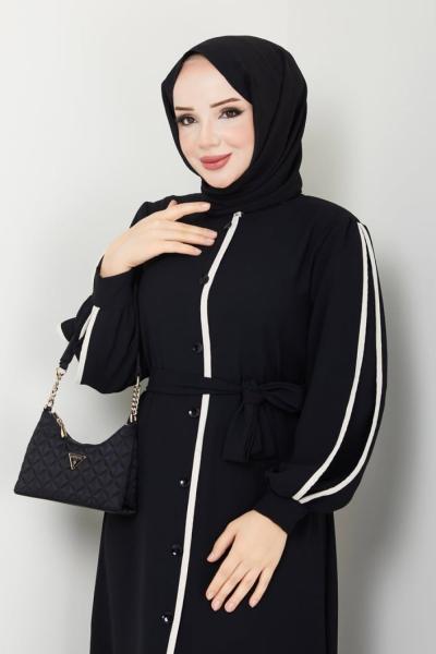 Maral Ferace Elbise Siyah Siyah
