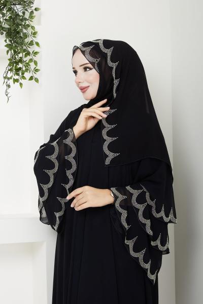 Ala Ferace Elbise Siyah