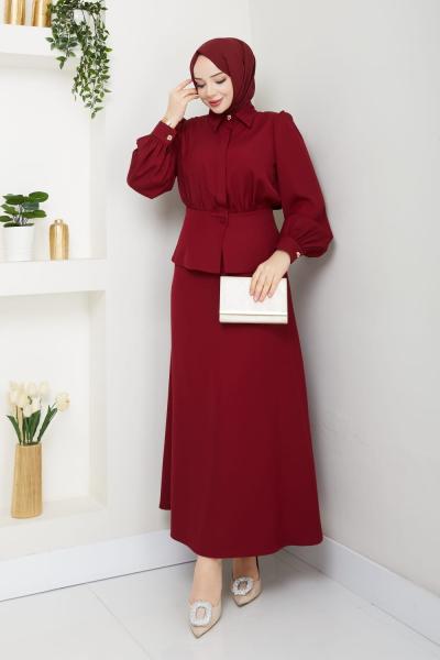 Helin Takım Bordo Bordo