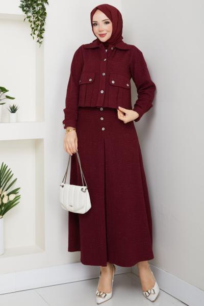 Luna Takım Bordo Bordo