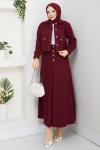 Luna Takım Bordo Bordo