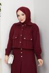 Luna Takım Bordo Bordo