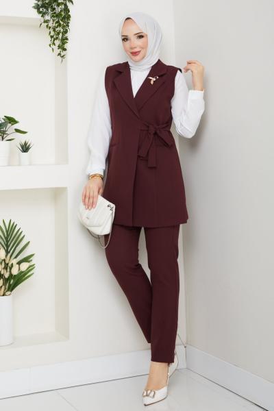 Nalan Takım Bordo Bordo