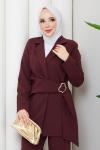 Hanzade Takım Bordo Bordo