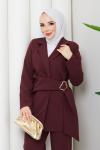 Hanzade Takım Bordo Bordo