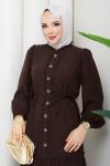 Maysa Elbise Kahve Kahve