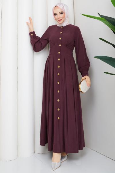 Nihan Elbise Bordo Bordo