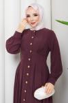 Nihan Elbise Bordo Bordo