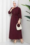 Eslem Elbise Bordo Bordo