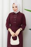 Eslem Elbise Bordo Bordo