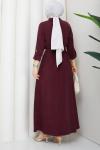 Eslem Elbise Bordo Bordo