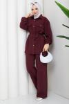 Kübra Takım Bordo Bordo