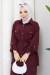 Kübra Takım Bordo Bordo
