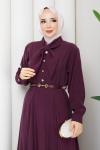 Rüveyda Elbise Bordo  Bordo