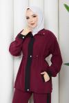 Şeyda Takım Bordo Bordo