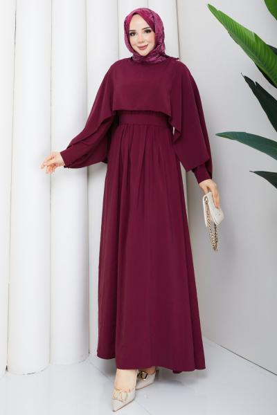 Ayşe Elbise Bordo Bordo
