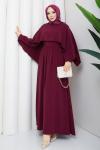 Ayşe Elbise Bordo Bordo