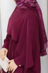 Ayşe Elbise Bordo Bordo
