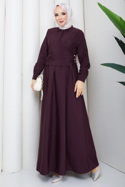 Ceylan Elbise Bordo Bordo