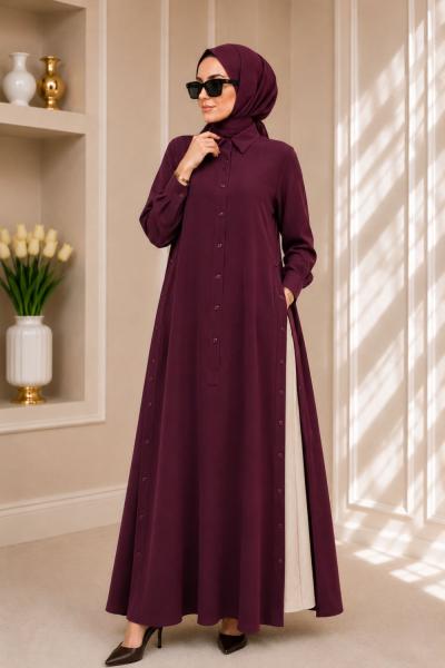 KİRAZ ELBİSE-TUNİK BORDO Bordo