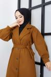 1. Kalite Kalın Fenomen Kaşe Kaban Camel Camel
