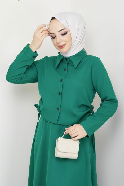 Crop Takım Yeşil Yeşil